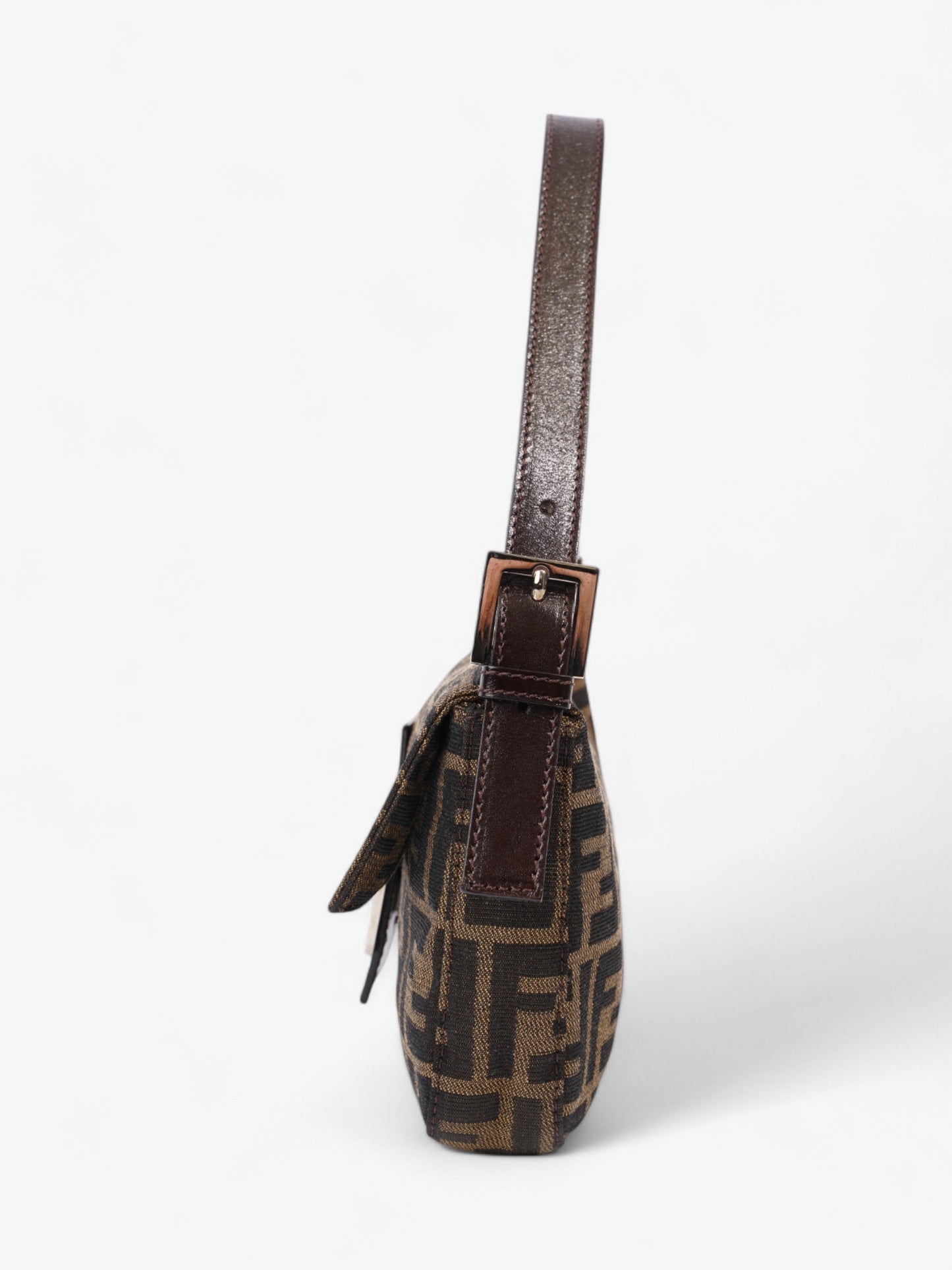 Fendi Baguette Tobacco Shoulder Bag Canvas Brown
