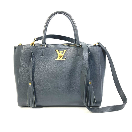 Louis Vuitton M54569 Rock meat Leather Calf Black Tote Bag