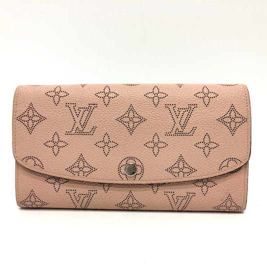 Louis Vuitton Long Purse M60145 Mahina Monogram Pink Wallet Case