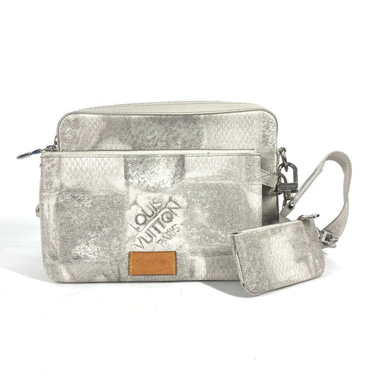 Louis Vuitton N50068 Damier Salt Damier Salt Canvas Gray Crossbody Bag