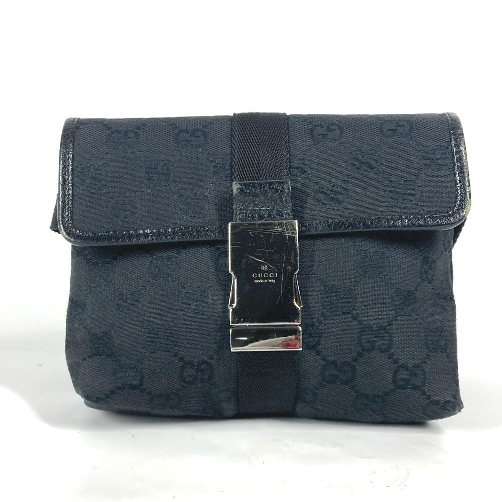 Gucci Sling GG cross GG Leather Canvas Black Handbag