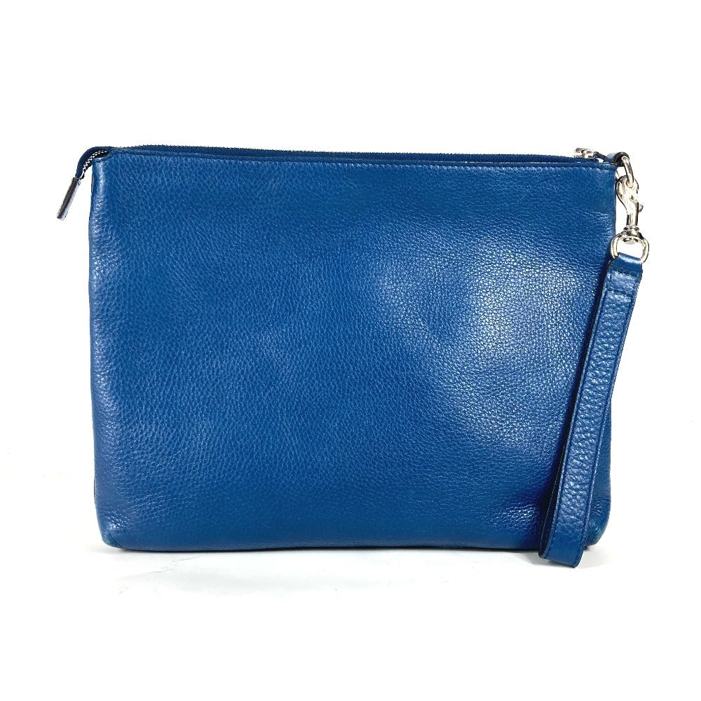 Gucci business GG Interlocking G Leather Blue Handbag