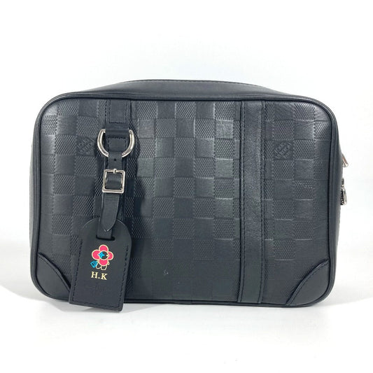 Louis Vuitton N45286 Damier Anfini Damier Anfini Leather Black Crossbody Bag