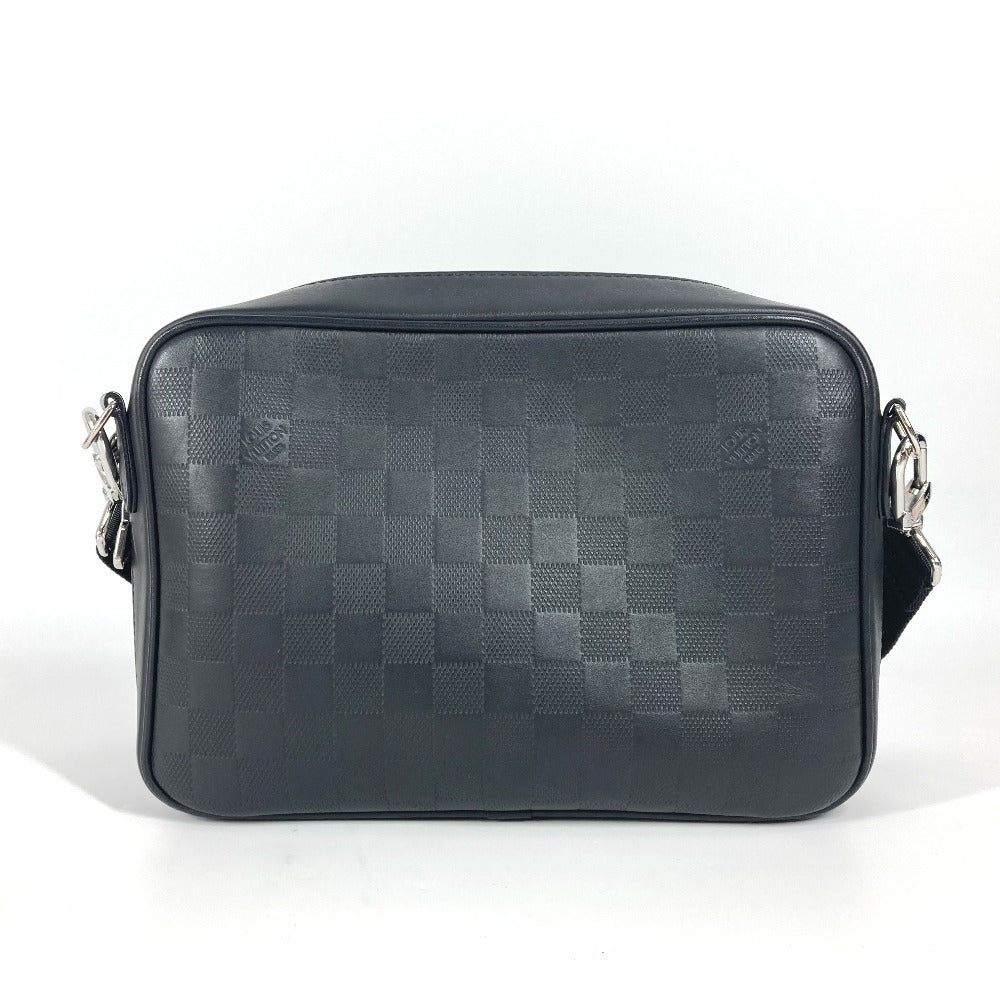 Louis Vuitton N45286 Damier Anfini Damier Anfini Leather Black Crossbody Bag