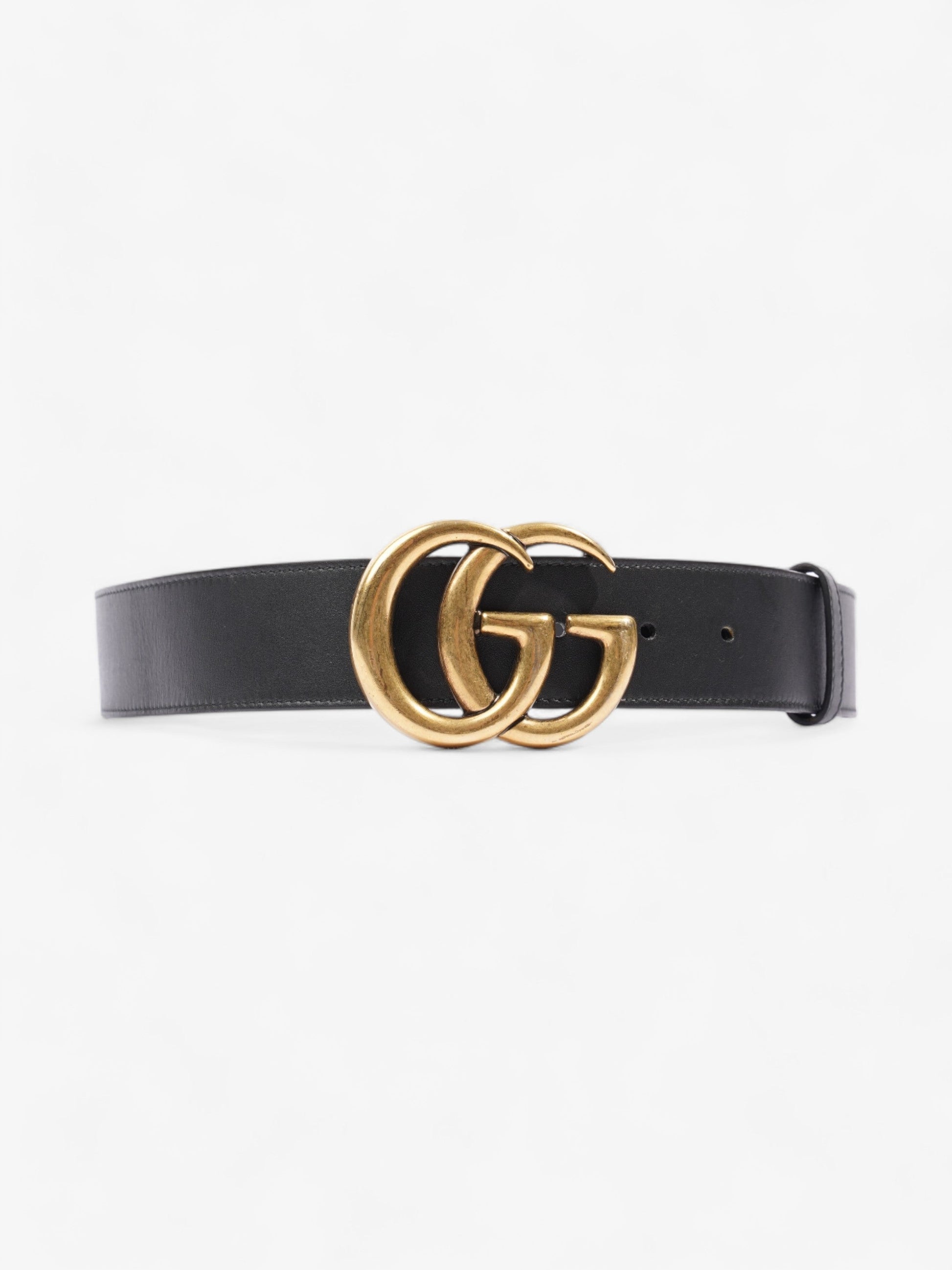 Gucci Marmont Wide Belt Handbag Leather Black Accessory 90Cm 36