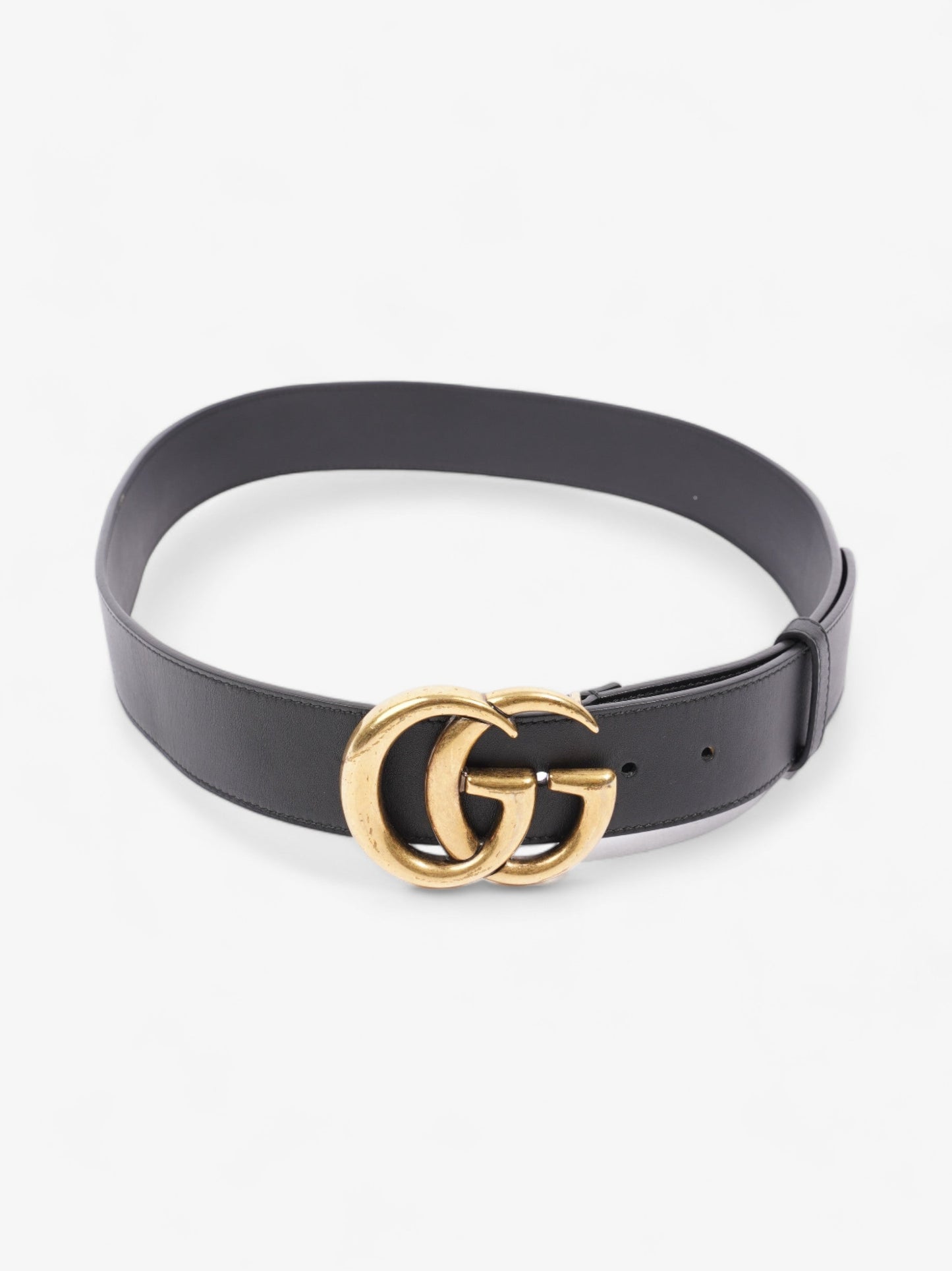 Gucci Marmont Wide Belt Handbag Leather Black Accessory 90Cm 36