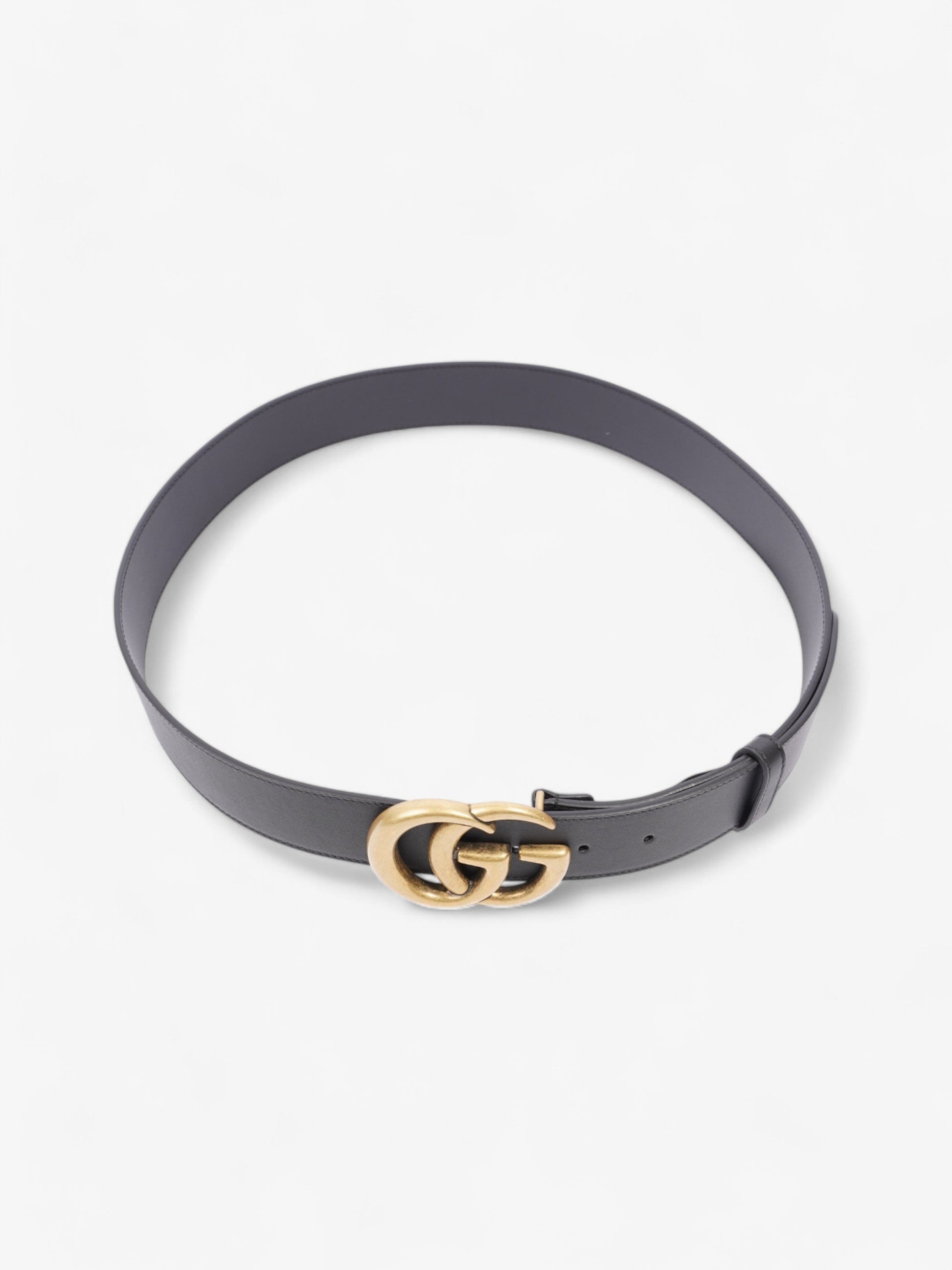 Gucci Marmont Wide Belt Handbag Leather Black Accessory 95Cm 38