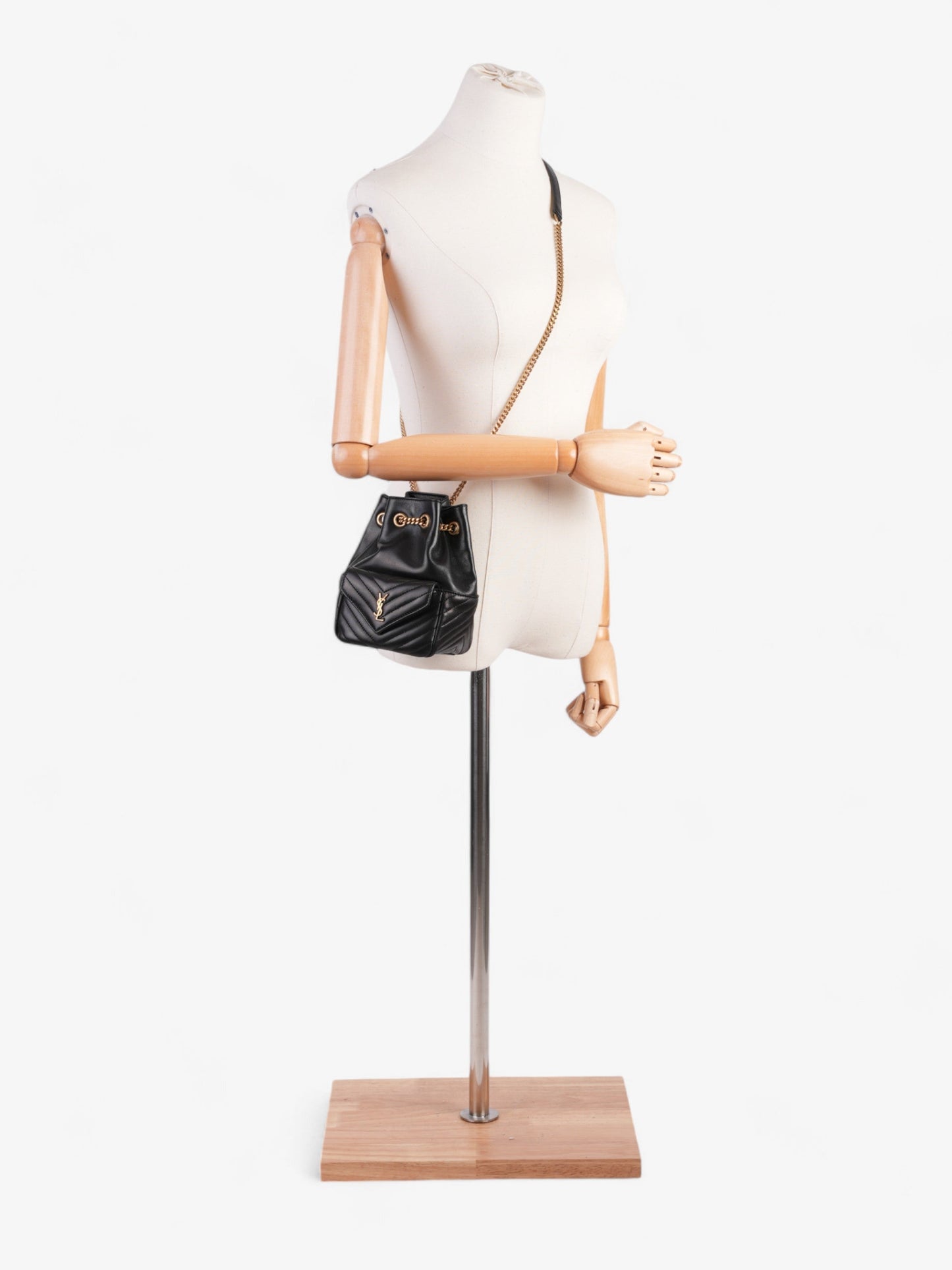 YSL Saint Laurent Bucket Bag Leather Monogram Matelasse Shoulder Bag