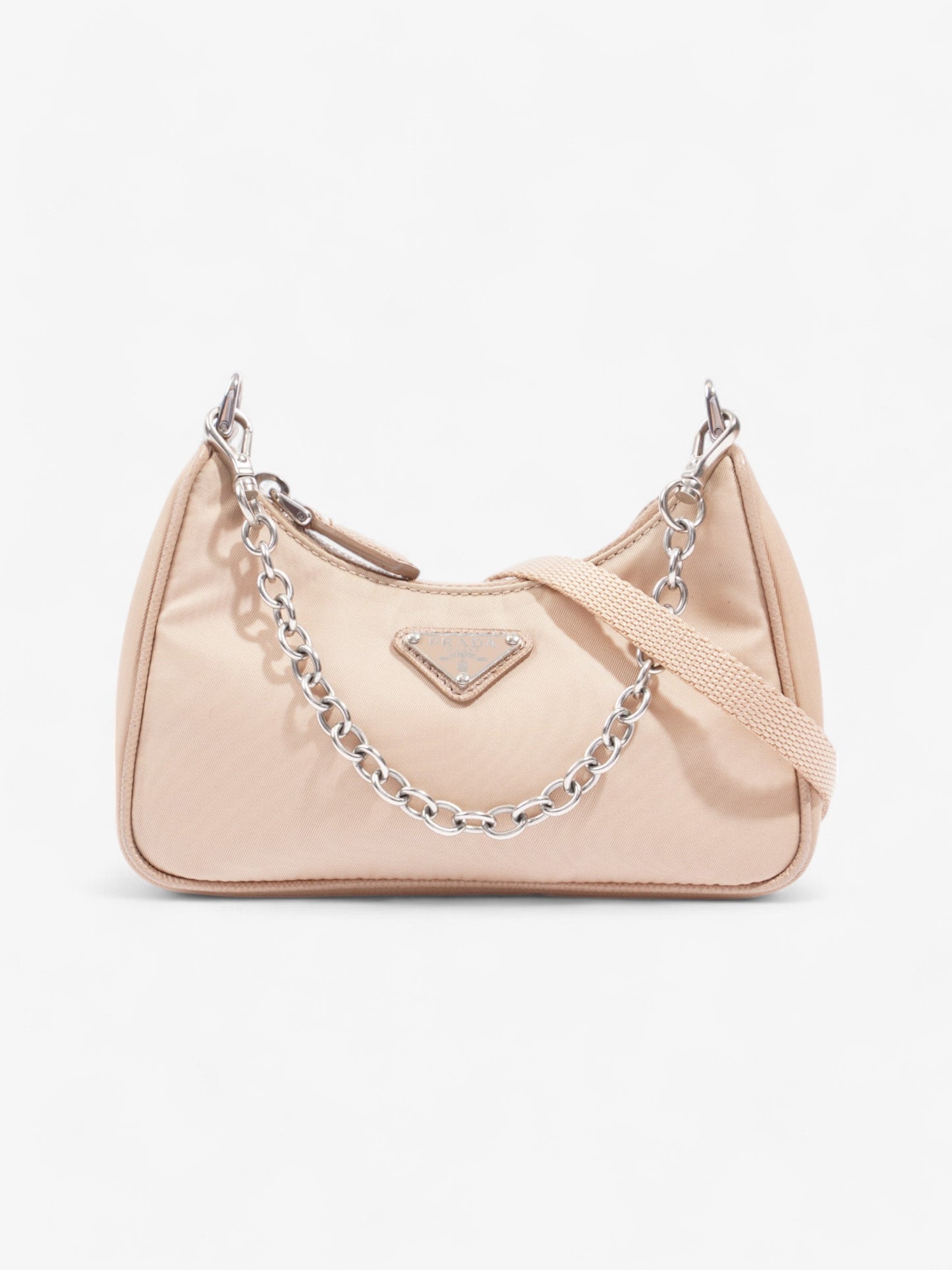 Prada Re Edition Handbag Nylon Beige Mini Travel Bag