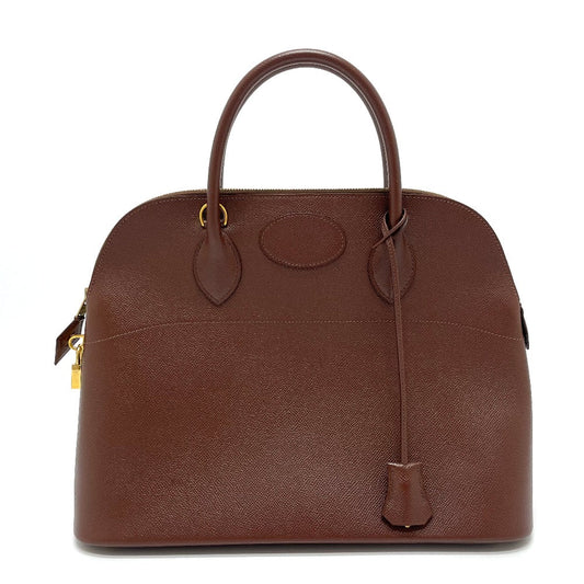 Hermes Handbag Bored Women Leather Brown Travel Bag