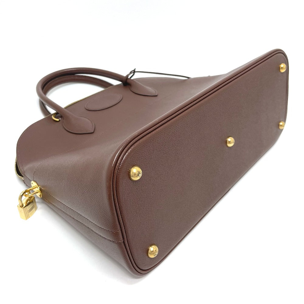 Hermes Handbag Bored Women Leather Brown Travel Bag