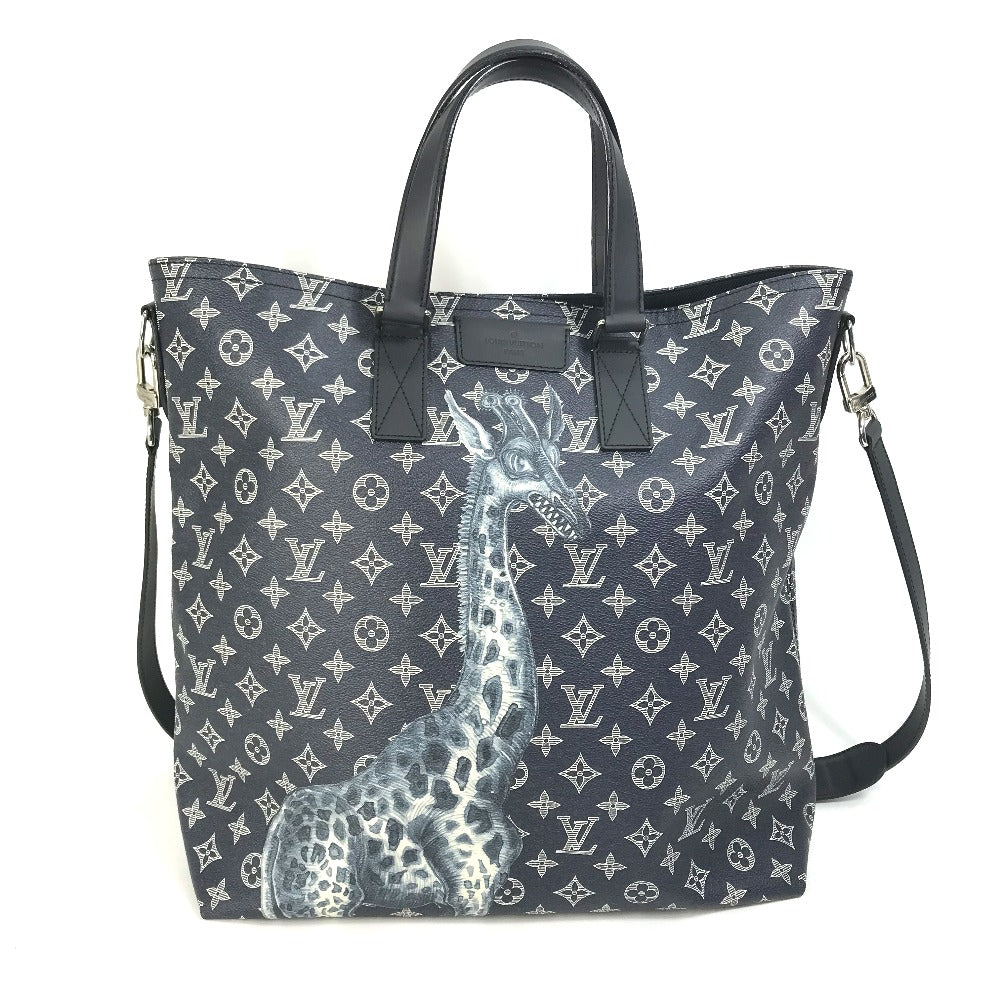 Louis Vuitton M54127 savanna Jake Dinos Monogram Canvas Navy Tote Bag
