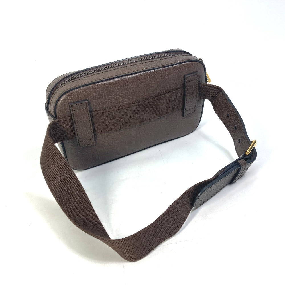 Gucci Sling cross 100th anniversary Leather Brown Logo Belt
