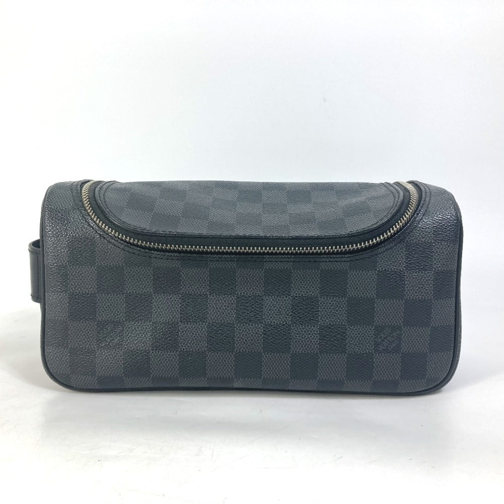 Louis Vuitton Pouch N47625 Damier Grafitto Damier Canvas Black Handbag