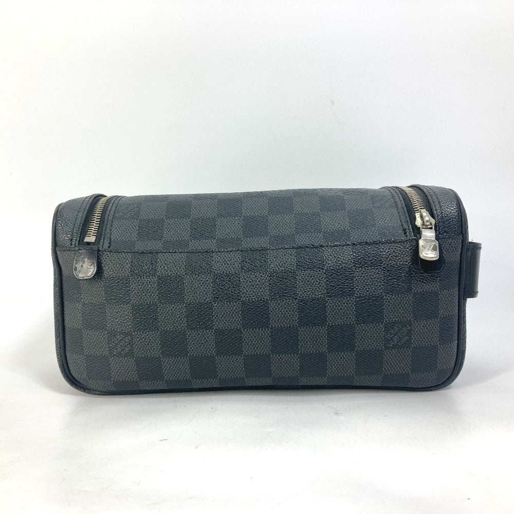 Louis Vuitton Pouch N47625 Damier Grafitto Damier Canvas Black Handbag