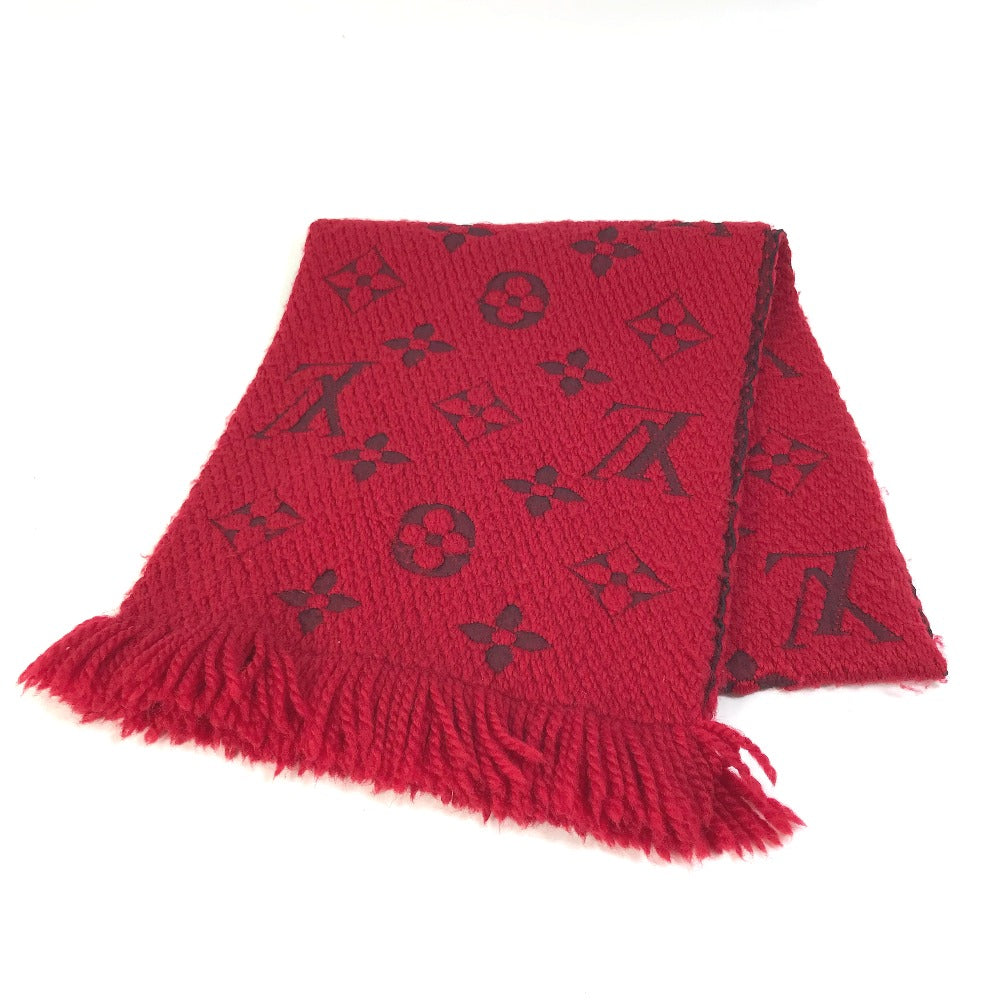 Louis Vuitton Scarf M72432 Silk Echarpe mania Wool Red Logo