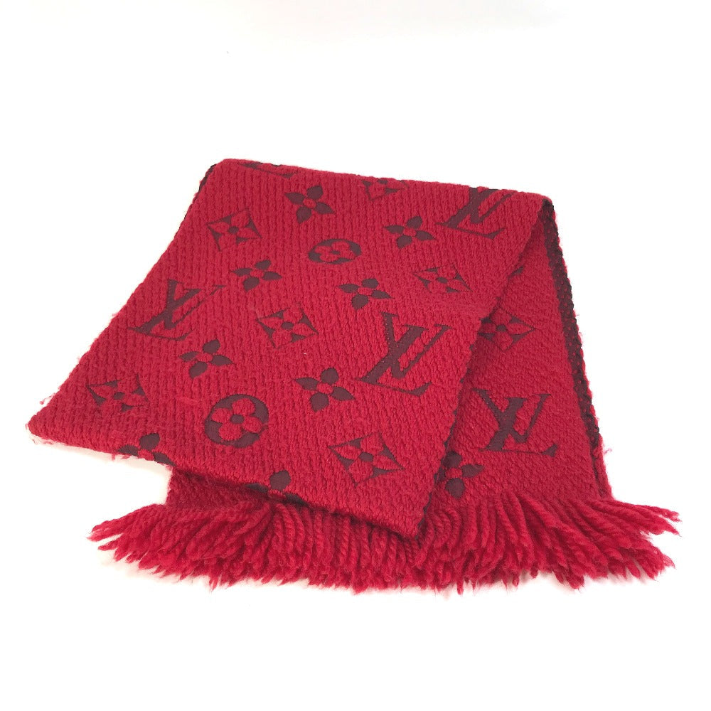 Louis Vuitton Scarf M72432 Silk Echarpe mania Wool Red Logo