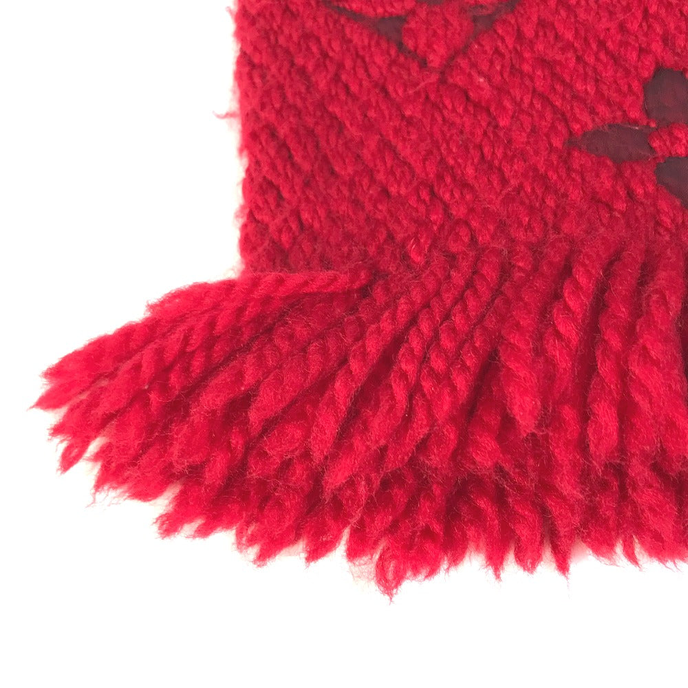Louis Vuitton Scarf M72432 Silk Echarpe mania Wool Red Logo