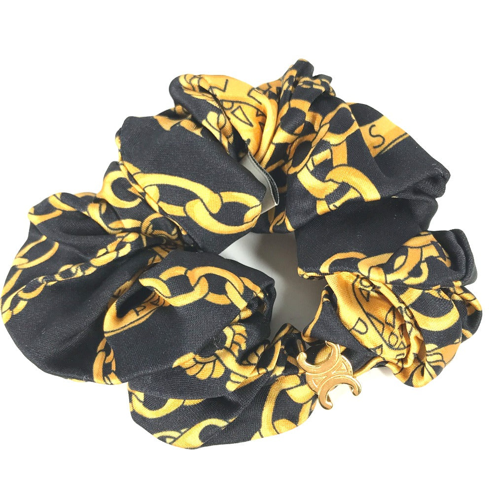 Hair Accessory Silk Triomphe Chainpattern Women Handbag Black Travel Bag