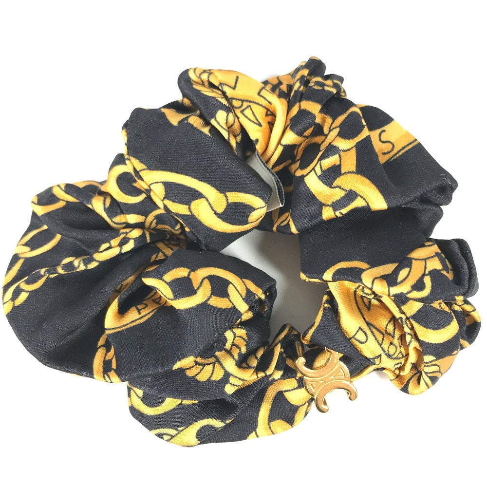 Hair Accessory Silk Triomphe Chainpattern Women Handbag Black Travel Bag