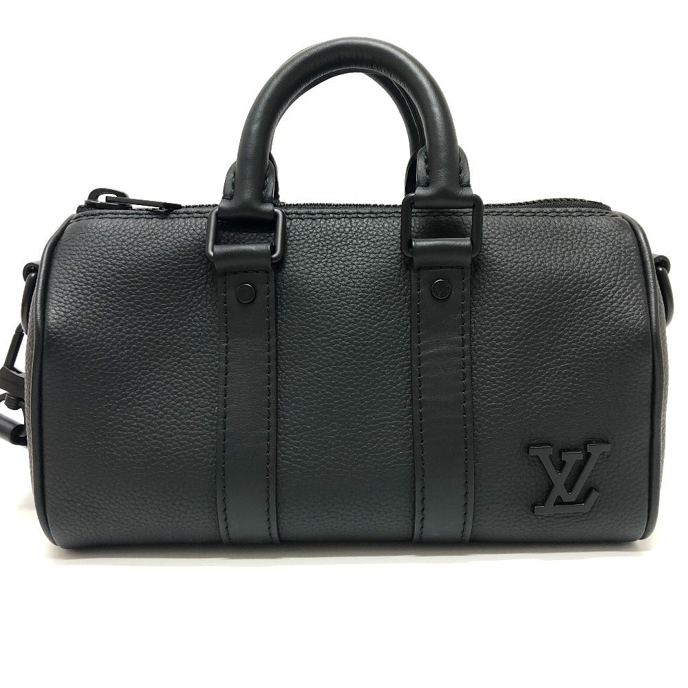 Louis Vuitton Boston Duffel M80950 Taurillon Clemence Leather Black Travel Bag