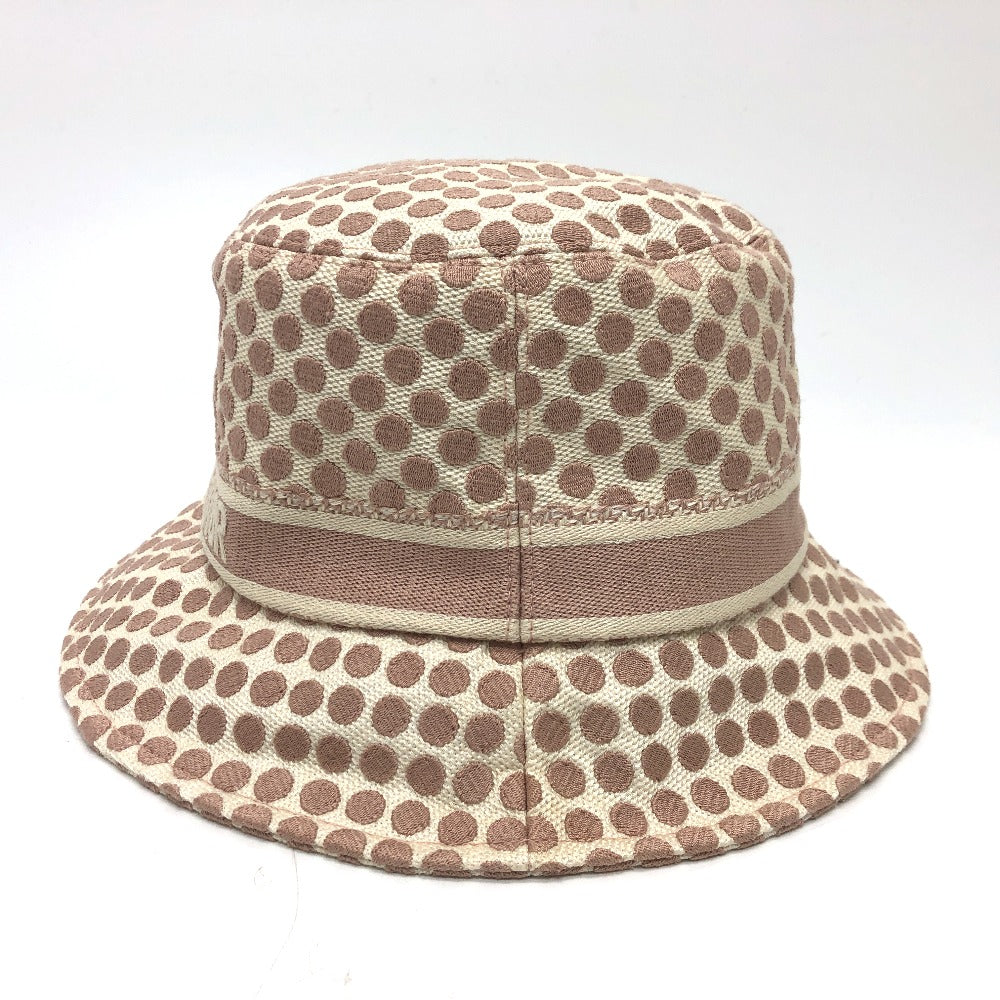 Dior Christian Hat Cotton, Polyester Dot Women Handbag Pink Logo Travel Bag