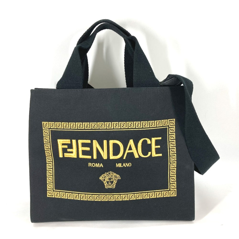 Fendi Shoulder Bag 8Bh395 Versace Collaboration Fendace Fendace Women Canvas Black