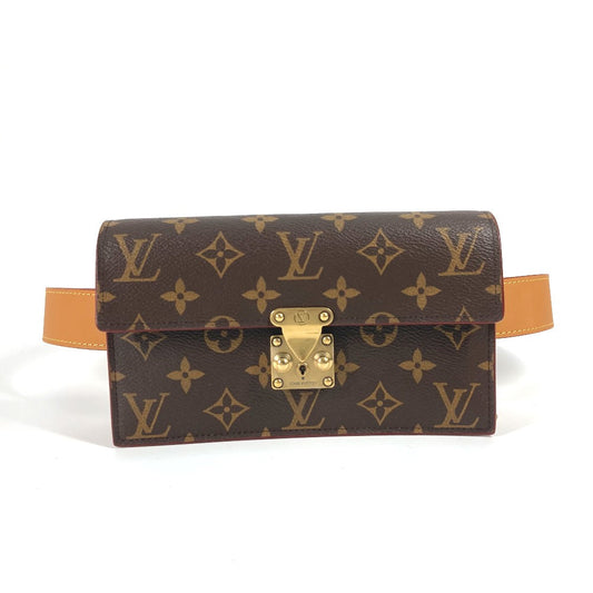 Louis Vuitton Waist M44667 S-Lock Pouch PM Monogram Canvas Brown Belt