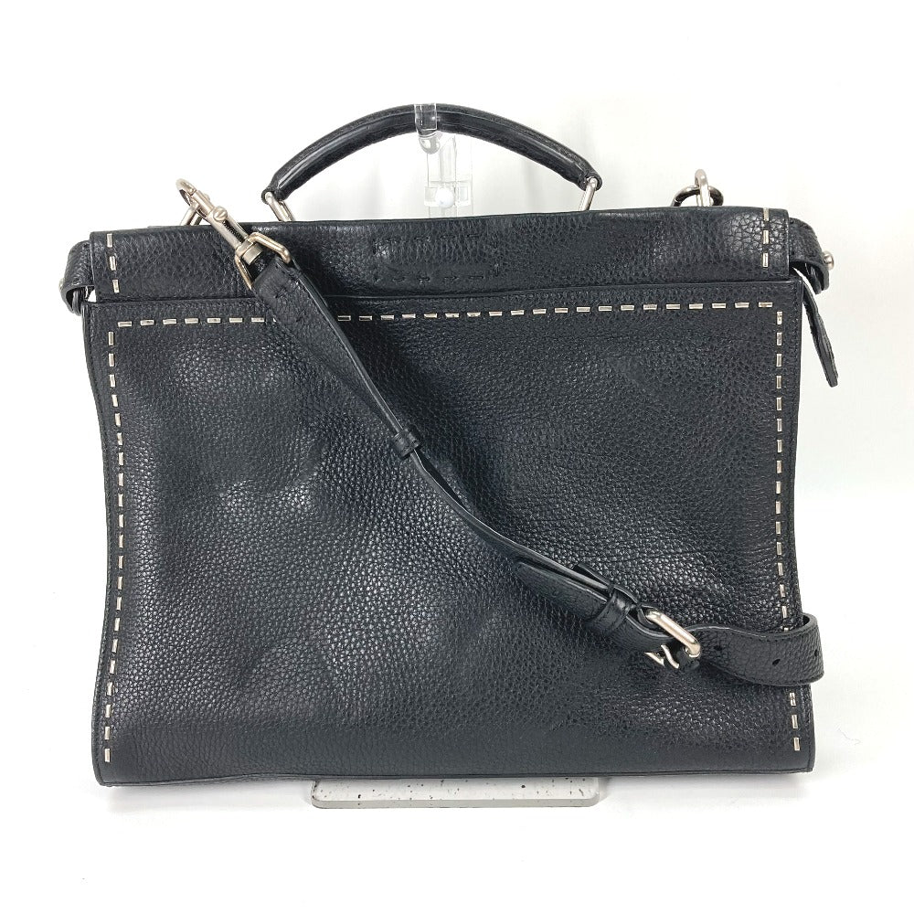Fendi Handbag 7Va406 Shoulder Bag Crossbody Bag Selleria Peekaboo Leather Black