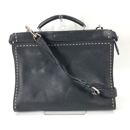 Fendi Handbag 7Va406 Shoulder Bag Crossbody Bag Selleria Peekaboo Leather Black