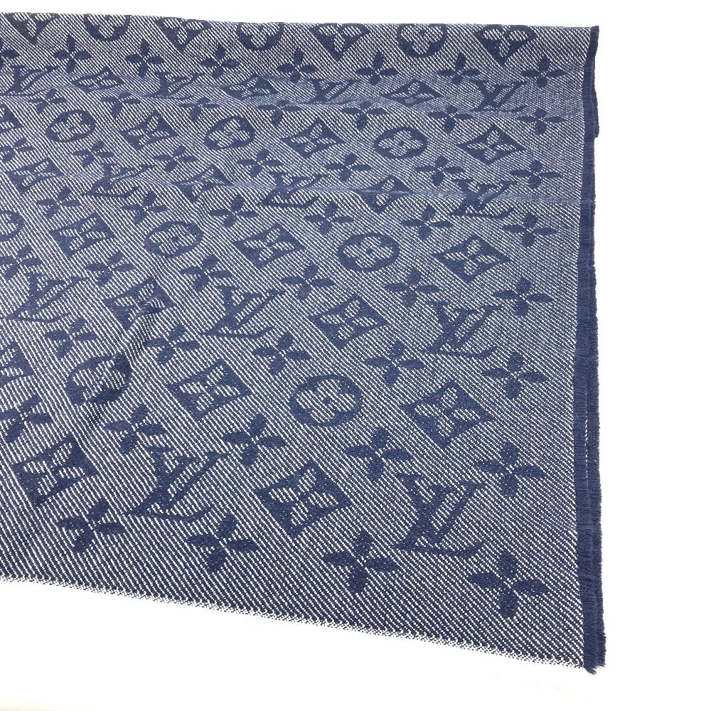 Louis Vuitton Scarf M73456 Echarpe Cozy Monogram Wool Navy Apparel