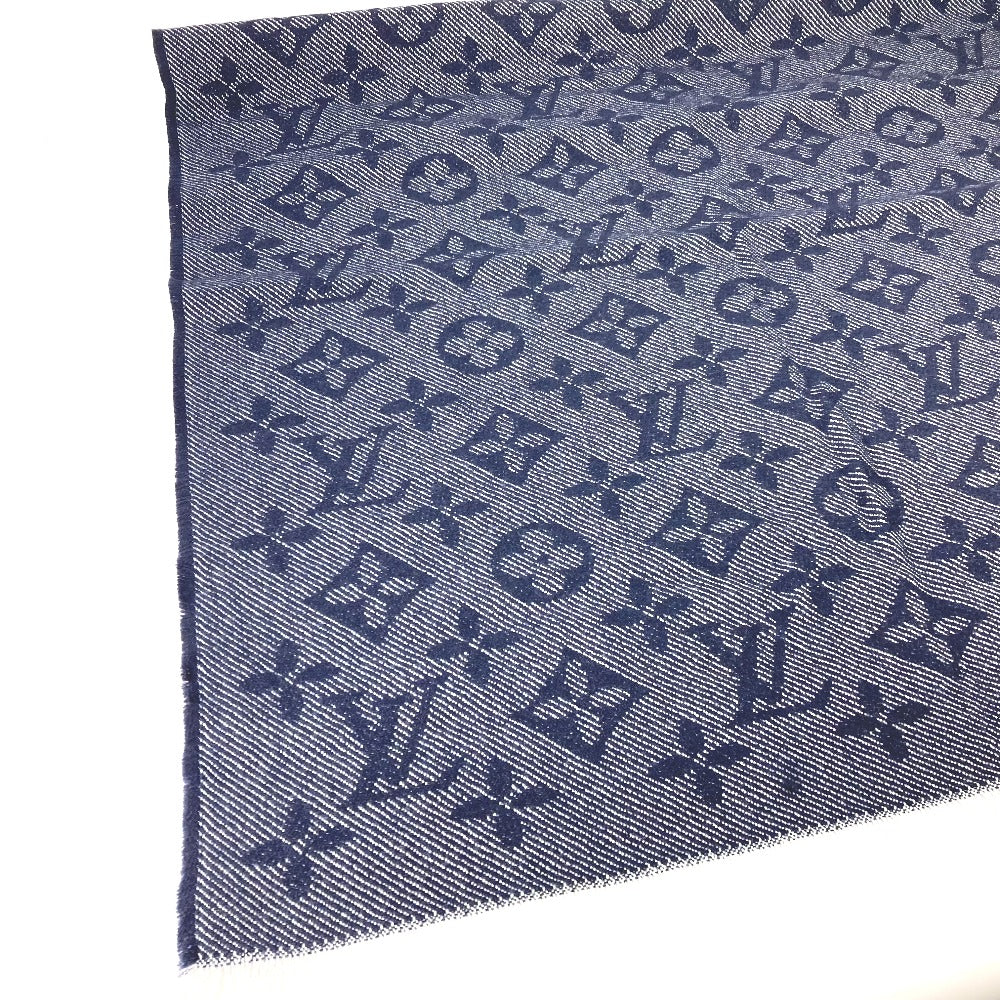 Louis Vuitton Scarf M73456 Echarpe Cozy Monogram Wool Navy Apparel