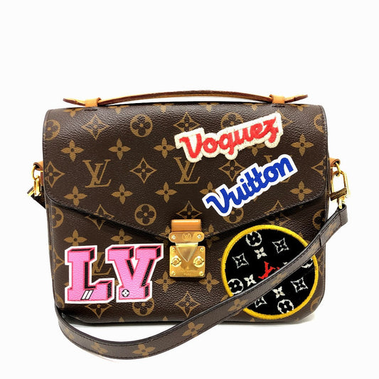 Louis Vuitton M43991 Pochette Metis MM Monogram Canvas Brown Clutch Bag