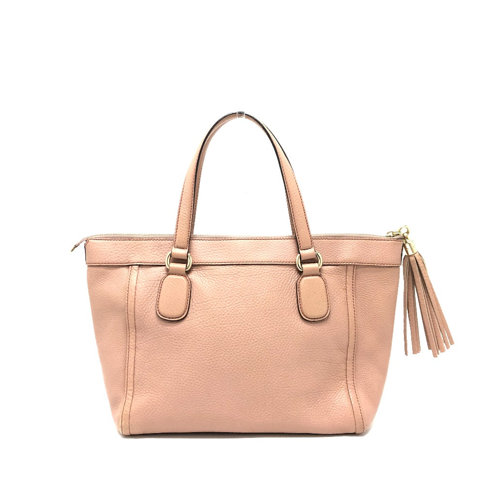 Gucci Soho Interlocking G Leather Beige Pink Handbag