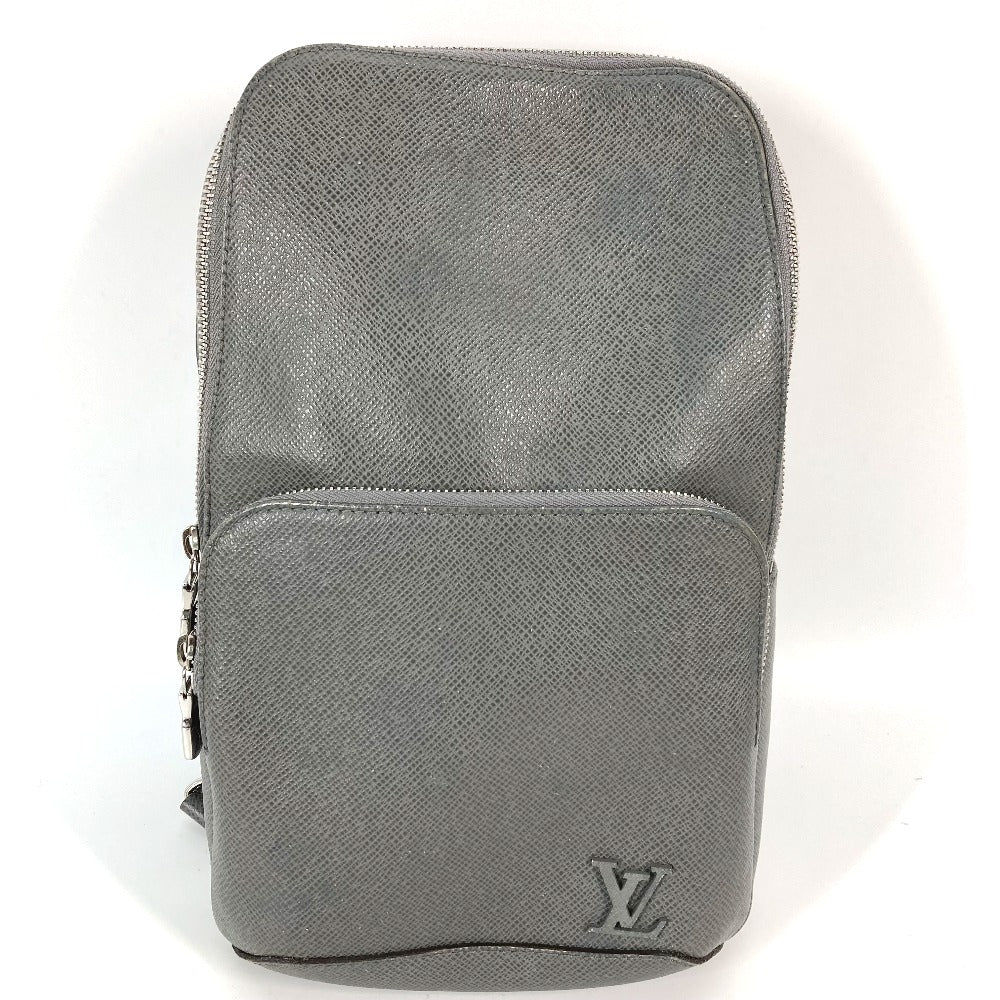 Louis Vuitton Sling M30951 Taiga Avenue Leather Gray Crossbody Bag