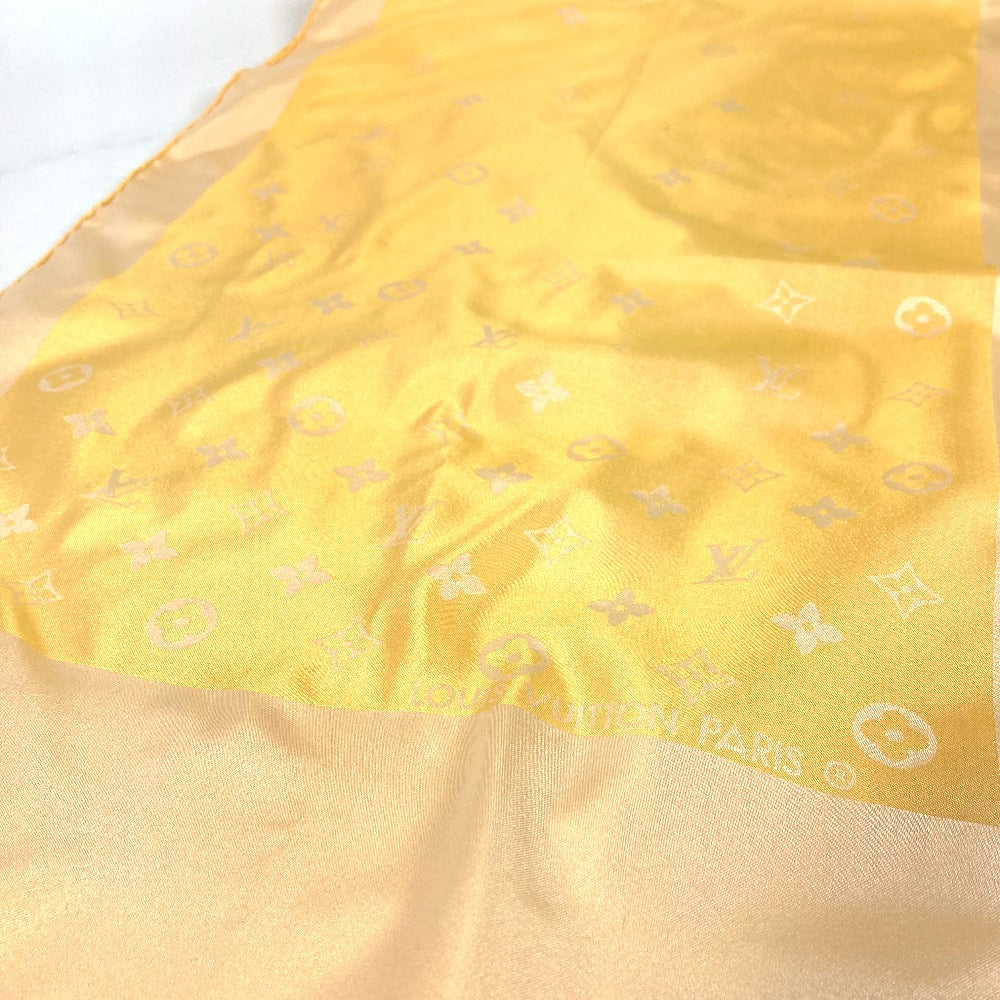 Louis Vuitton shawl silk yellow Monogram Scarf