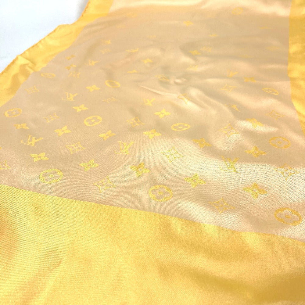 Louis Vuitton shawl silk yellow Monogram Scarf