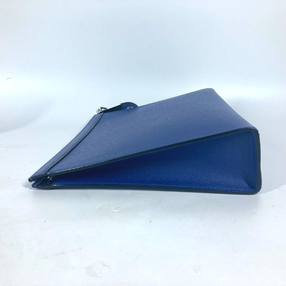 Louis Vuitton M30575 Taiga Pochette Voyager Leather Blue Clutch Bag