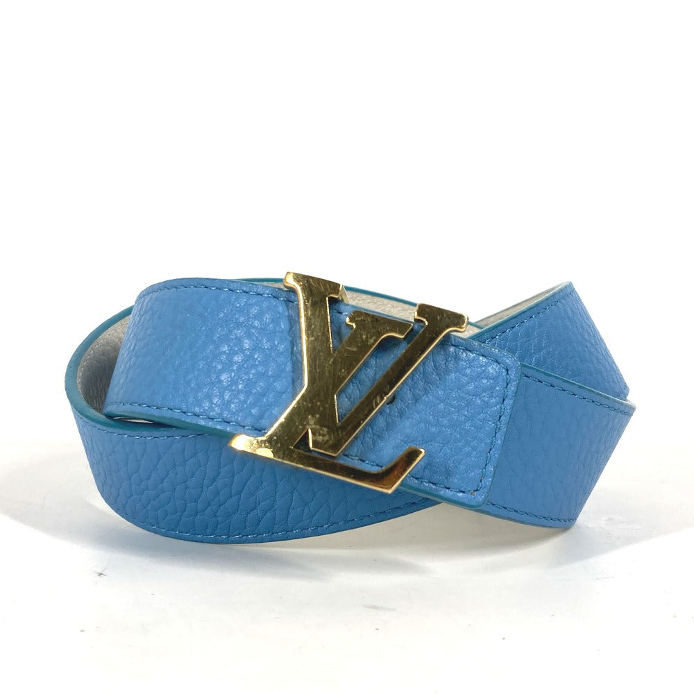 Louis Vuitton N9040W Taurillon Clemence By color Leather Blue Belt