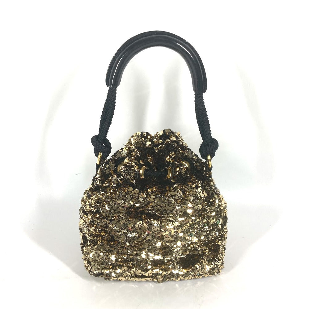 Louis Vuitton M40322 Sequins Cruise Collection Mininoe Leather Gold Mini Bag