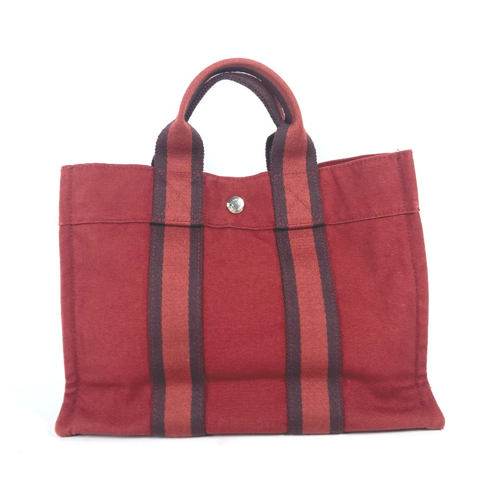 Hermes Handbag Fool Toepm Women Canvas Red Travel Bag