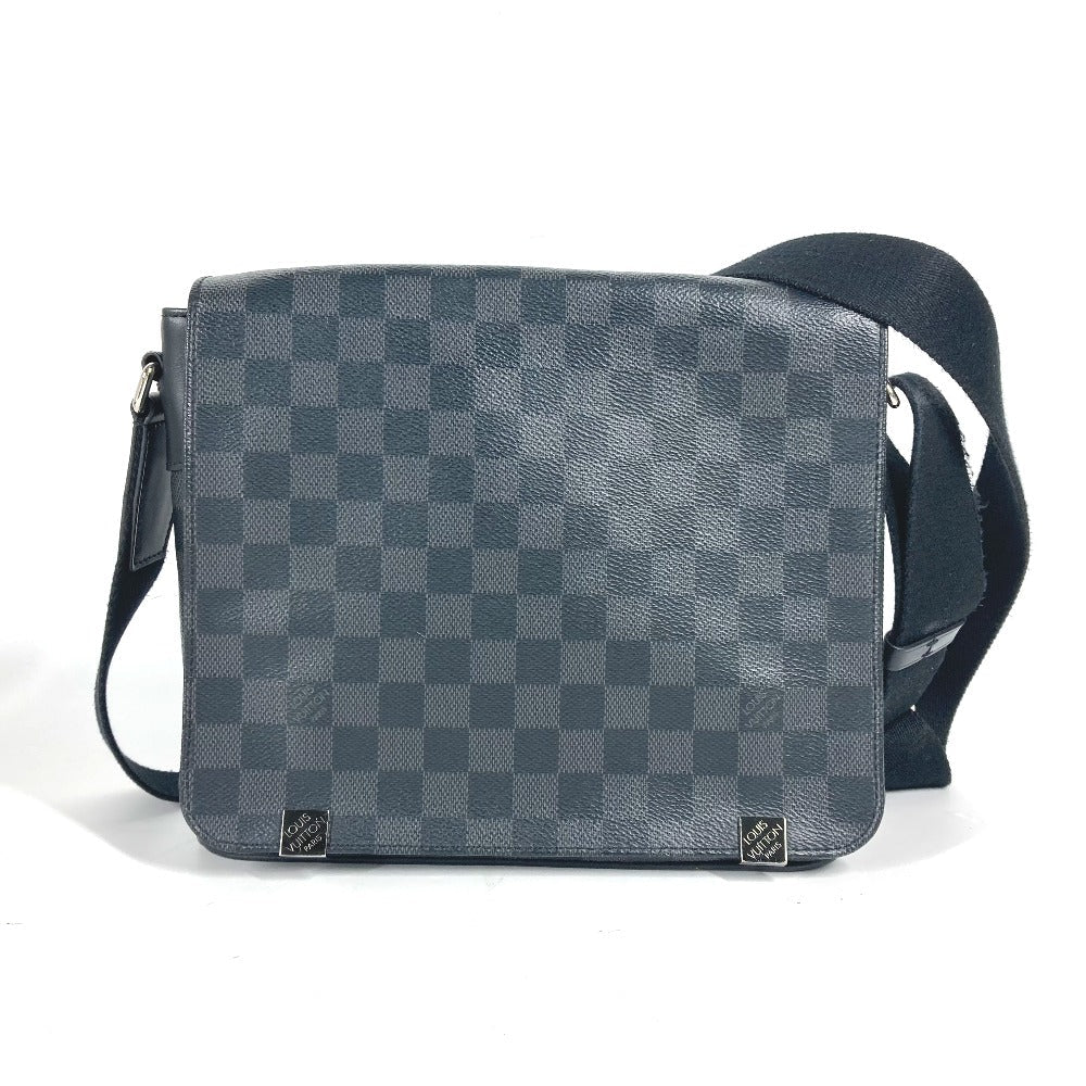 Louis Vuitton N41028 Damier Grafitto Damier Grafitte Canvas Black Shoulder Bag