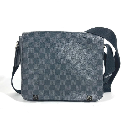 Louis Vuitton N41028 Damier Grafitto Damier Grafitte Canvas Black Shoulder Bag