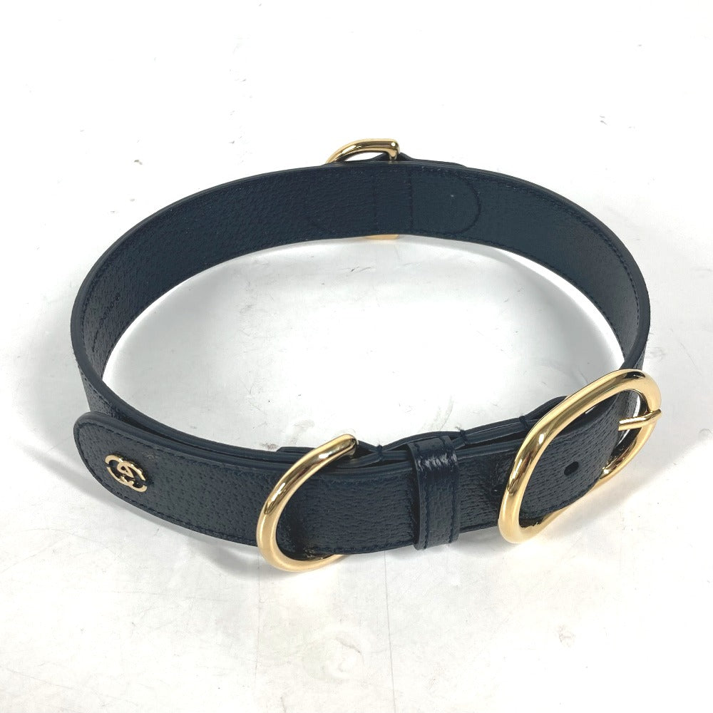 Gucci others GG Extra Pet Collar Leather Black Large Handbag