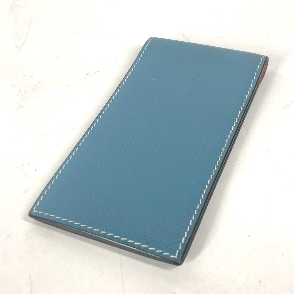 Notebook Cover Vertical Memo Pad Handbag Leather Blue Travel Bag