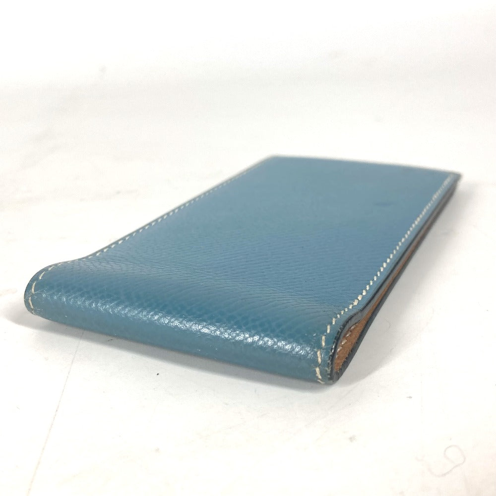 Notebook Cover Vertical Memo Pad Handbag Leather Blue Travel Bag