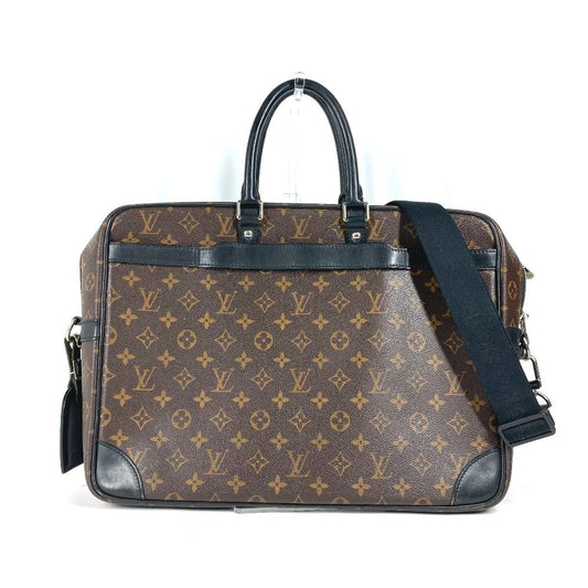 Louis Vuitton Business M40224 macacer Porto Monogram Canvas Brown Handbag