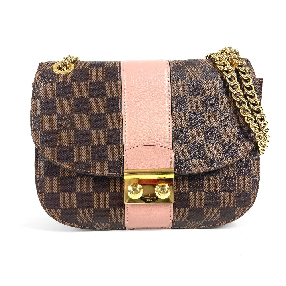 Louis Vuitton N64418 Damier Wight Canvas Pink Shoulder Bag