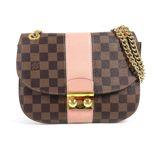 Louis Vuitton N64418 Damier Wight Canvas Pink Shoulder Bag