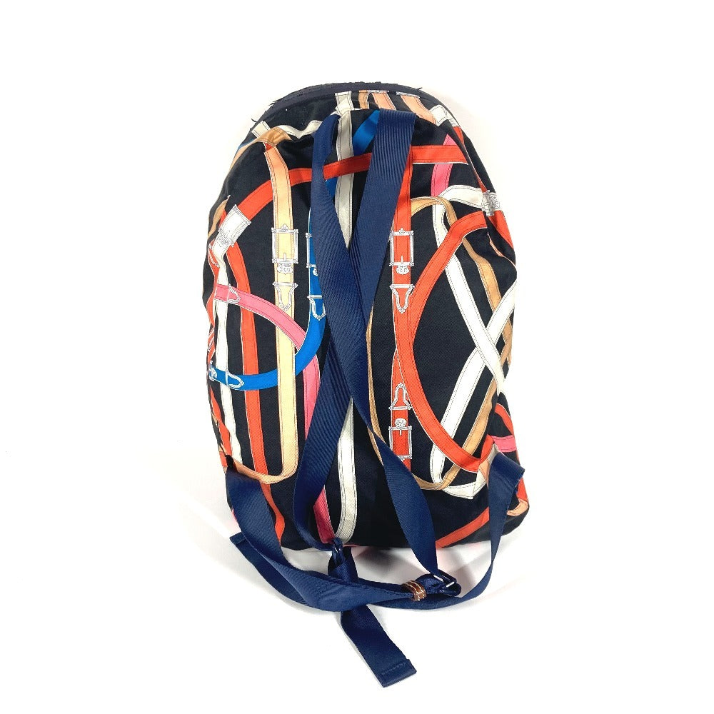 Hermes Backpack Silk Airsilk Cavalcadur Backpack Unisex Unisex Multicolor